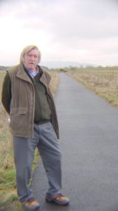 Councillor Barnacle on the newly-opened footpath
