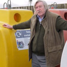 Councillor Mike Barnacle at the recycling centre.